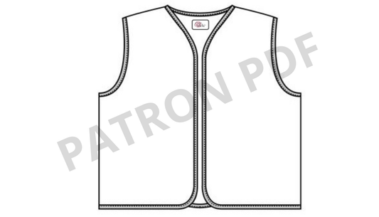 PATRON PDF Veste sans manche S/M, L/XL