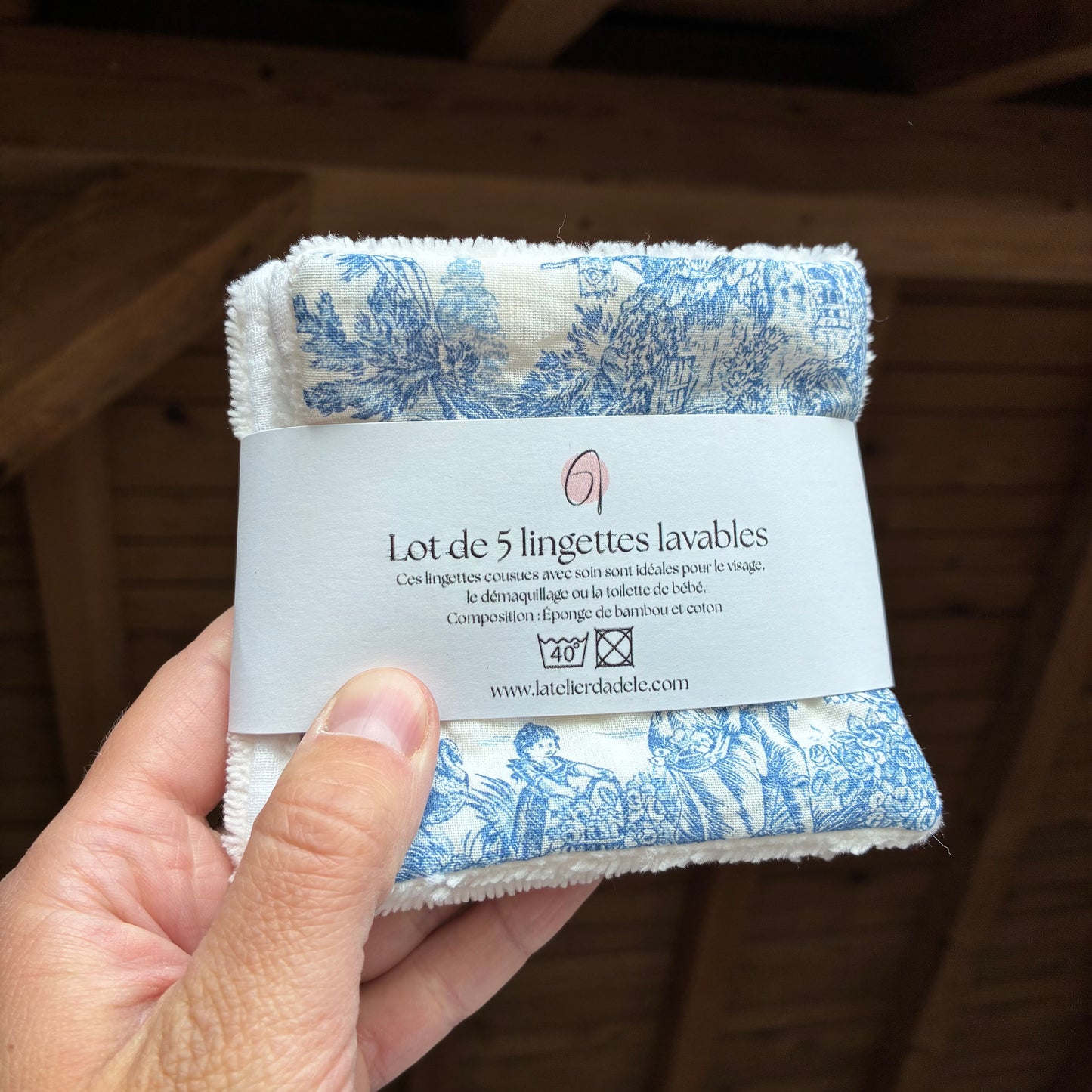 Les lingettes lavables en éponge de bambou