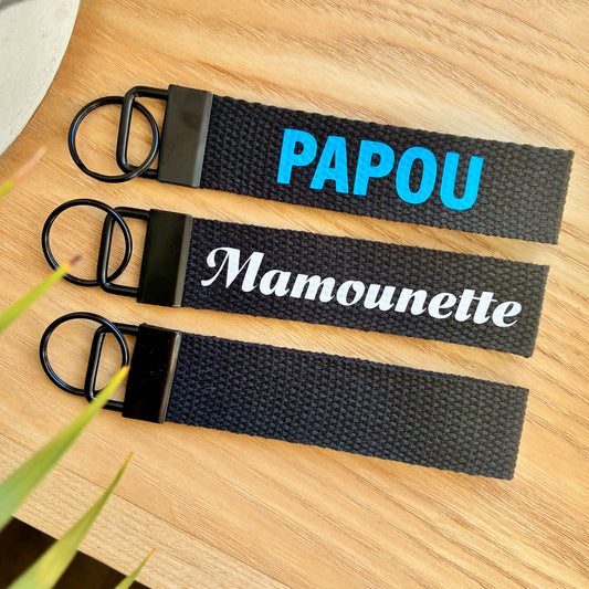 Porte-clés noir personnalisables