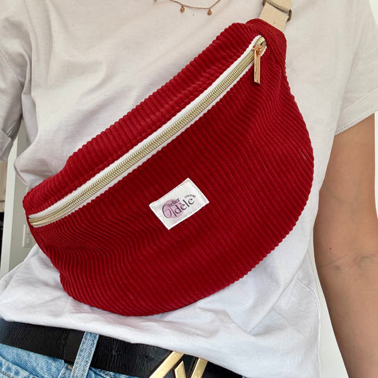 Red corduroy banana