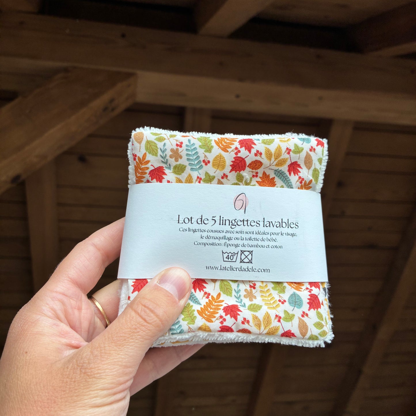 Les lingettes lavables en éponge de bambou