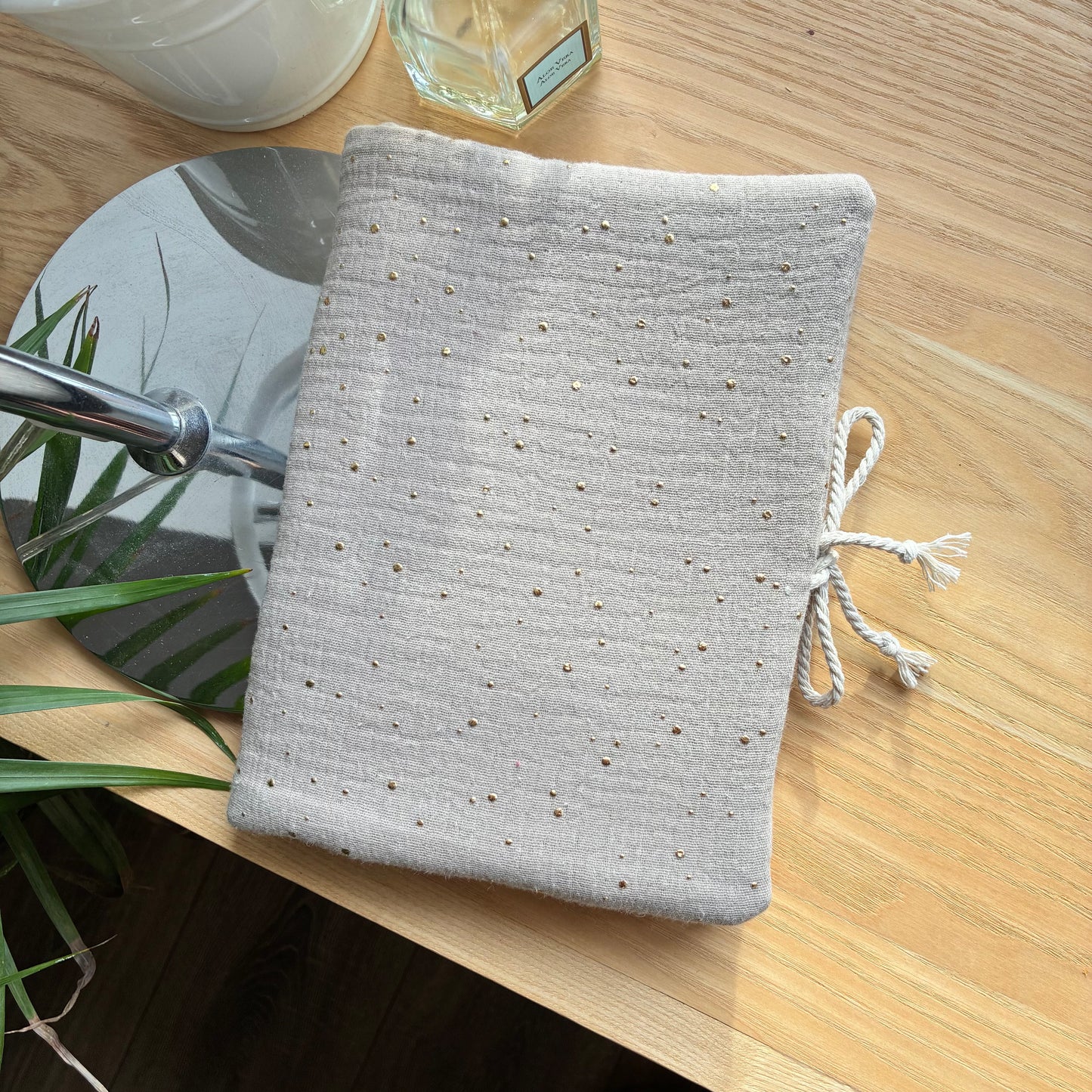 Black corduroy book cover - customizable