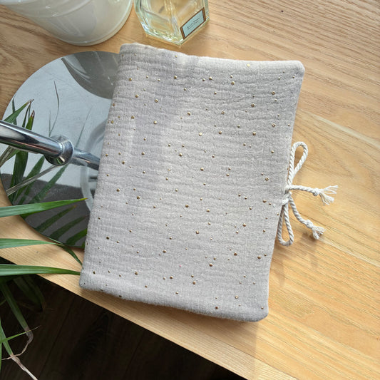 Black corduroy book cover - customizable