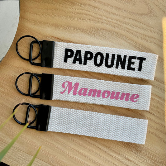 Porte-clés écru personnalisable