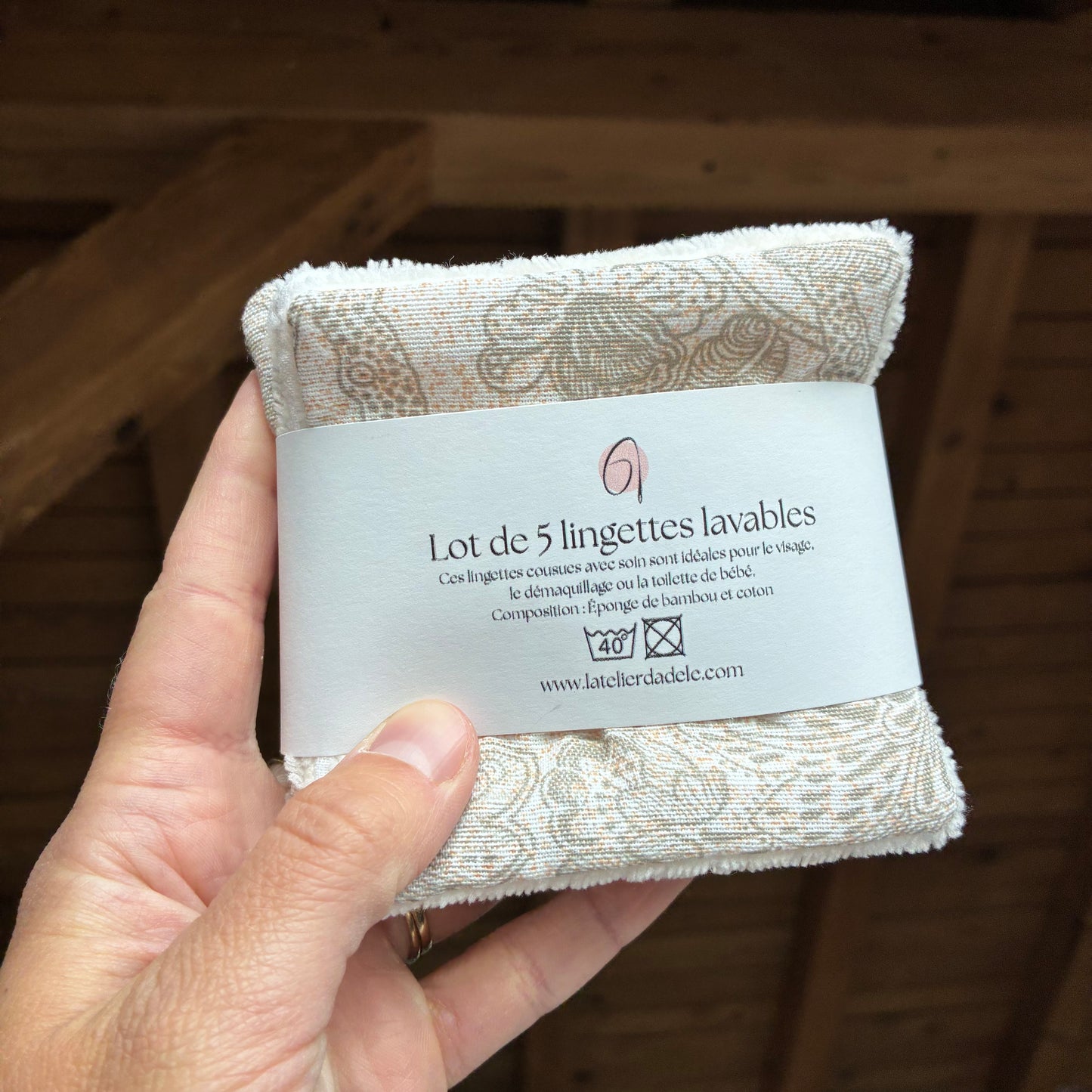 Les lingettes lavables en éponge de bambou