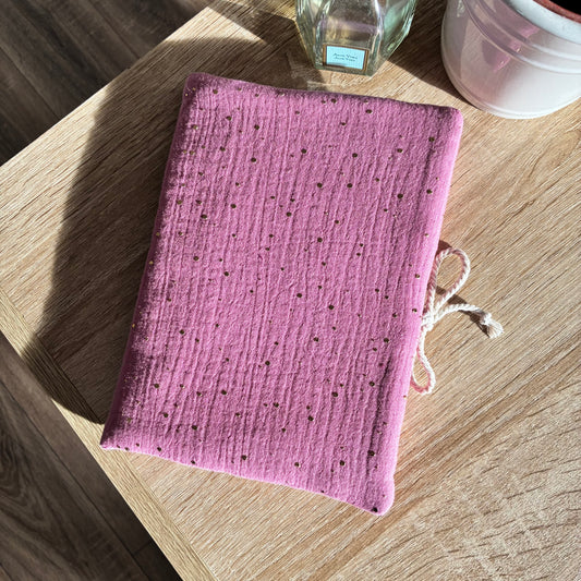 Black corduroy book cover - customizable
