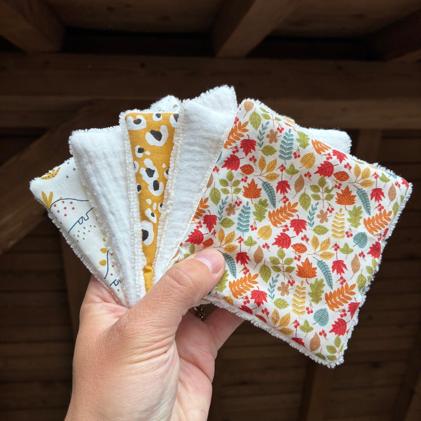 Les lingettes lavables en éponge de bambou